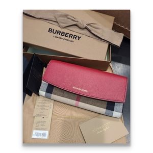 NIB Authentic Burberry Continental Wallet (Red)